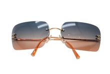 Load image into Gallery viewer, 極美品 CHANEL シャネル リムレス サングラス アイウェア 4017 c.125/78 サイズ62□17 120 ココマーク オレンジ 中古 4b013198