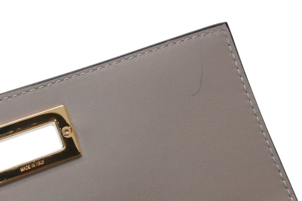 FENDI フェンディ ピーカブー コンチネンタル 長財布 8M0308 レザー グレージュ べっ甲カラー 美品 中古 4b013236