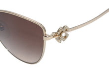 Load image into Gallery viewer, 極美品 BVLGARI ブルガリ サングラス アイウェア 6185-B 278/13 サイズ57□17 140 ラインストーン ブラウン 中古 4b013241