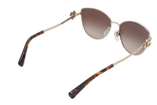 Load image into Gallery viewer, 極美品 BVLGARI ブルガリ サングラス アイウェア 6185-B 278/13 サイズ57□17 140 ラインストーン ブラウン 中古 4b013241