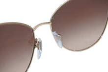 Load image into Gallery viewer, 極美品 BVLGARI ブルガリ サングラス アイウェア 6185-B 278/13 サイズ57□17 140 ラインストーン ブラウン 中古 4b013241
