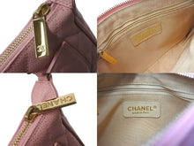 Load image into Gallery viewer, 新品同様 CHANEL シャネル 月見型 ワンショルダーバッグ ポーチ キャビアスキン 9番台 ピンク 中古 4b001321