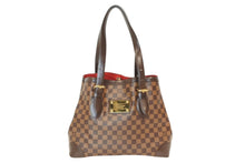 Load image into Gallery viewer, LOUIS VUITTON ルイヴィトン ハムステッドMM トートバッグ N51204 ダミエ エベヌ ブラウン PVC ダミエキャンバス 美品 中古 4b013231