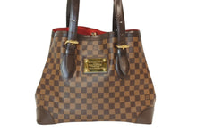 Load image into Gallery viewer, LOUIS VUITTON ルイヴィトン ハムステッドMM トートバッグ N51204 ダミエ エベヌ ブラウン PVC ダミエキャンバス 美品 中古 4b013231