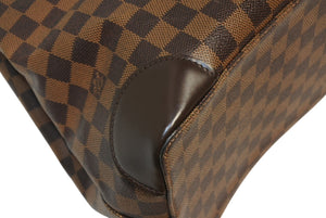 LOUIS VUITTON ルイヴィトン ハムステッドMM トートバッグ N51204 ダミエ エベヌ ブラウン PVC ダミエキャンバス 美品 中古 4b013231