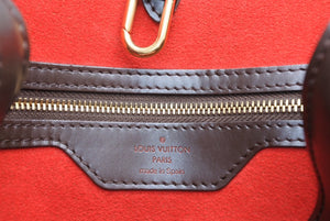 LOUIS VUITTON ルイヴィトン ハムステッドMM トートバッグ N51204 ダミエ エベヌ ブラウン PVC ダミエキャンバス 美品 中古 4b013231