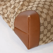 Load image into Gallery viewer, GUCCI グッチ シェリーライン GGキャンバス トートバッグ 308928 ベージュ ブラウン キャンバス レザー シルバー金具 美品 中古 4b013225