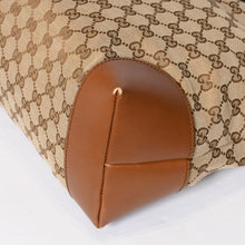 Load image into Gallery viewer, GUCCI グッチ シェリーライン GGキャンバス トートバッグ 308928 ベージュ ブラウン キャンバス レザー シルバー金具 美品 中古 4b013225