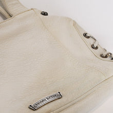 Load image into Gallery viewer, CHROME HEARTS クロムハーツJJ DEAN SMALL JJディーン スモール ハンドバッグ レザーライダース シルバ−925 ホワイト 美品 中古 4b013482