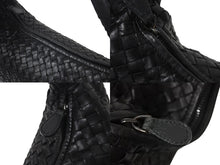 Load image into Gallery viewer, 極美品 BOTTEGA VENETA ボッテガヴェネタ イントレチャート ホーボー ハンドバッグ レザー ブラック ワンショルダー 中古 4b001323