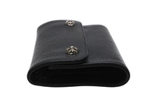 Load image into Gallery viewer, 極美品 CHROME HEARTS クロムハーツ WAVE MINI ウェーブミニウォレット ダガージップ クロスボールボタン ブラック シルバー925 中古 4b013252