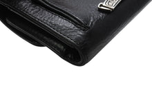 Load image into Gallery viewer, 極美品 CHROME HEARTS クロムハーツ WAVE MINI ウェーブミニウォレット ダガージップ クロスボールボタン ブラック シルバー925 中古 4b013252
