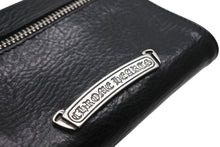 Load image into Gallery viewer, 極美品 CHROME HEARTS クロムハーツ WAVE MINI ウェーブミニウォレット ダガージップ クロスボールボタン ブラック シルバー925 中古 4b013252