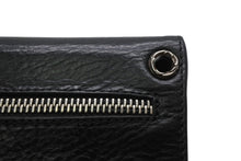 Load image into Gallery viewer, 極美品 CHROME HEARTS クロムハーツ WAVE MINI ウェーブミニウォレット ダガージップ クロスボールボタン ブラック シルバー925 中古 4b013252