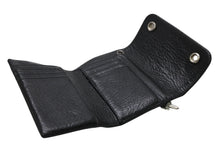 Load image into Gallery viewer, 極美品 CHROME HEARTS クロムハーツ WAVE MINI ウェーブミニウォレット ダガージップ クロスボールボタン ブラック シルバー925 中古 4b013252