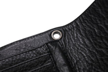 Load image into Gallery viewer, 極美品 CHROME HEARTS クロムハーツ WAVE MINI ウェーブミニウォレット ダガージップ クロスボールボタン ブラック シルバー925 中古 4b013252