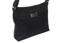 画像をギャラリービューアに読み込む, 極美品 Christian Dior クリスチャンディオール ストリートシック オブリーク ショルダーバッグ ブラック ネイビー シルバー金具 ロゴ 美品 中古 4b001326