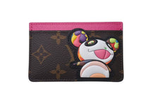 画像をギャラリービューアに読み込む, 未使用 LOUIS VUITTON ルイヴィトン LV×TM カードケース ポルト カルト サーンプル モノグラム パンダ M13439 ブラウン ピンク 中古 4b001327