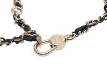 Load image into Gallery viewer, 新品未使用 CHANEL シャネル ミニミニマトラッセ チェーンベルトバッグ 30番台 ココマーク コットン レザー ブラック ゴールド金具 中古 4b013196