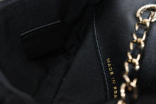 Load image into Gallery viewer, 新品未使用 CHANEL シャネル ミニミニマトラッセ チェーンベルトバッグ 30番台 ココマーク コットン レザー ブラック ゴールド金具 中古 4b013196