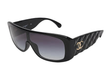 Load image into Gallery viewer, CHANEL シャネル サングラス アイウェア 71466A S0116 ココマーク アセテート プラスチック ブラック 美品 中古 4b013281