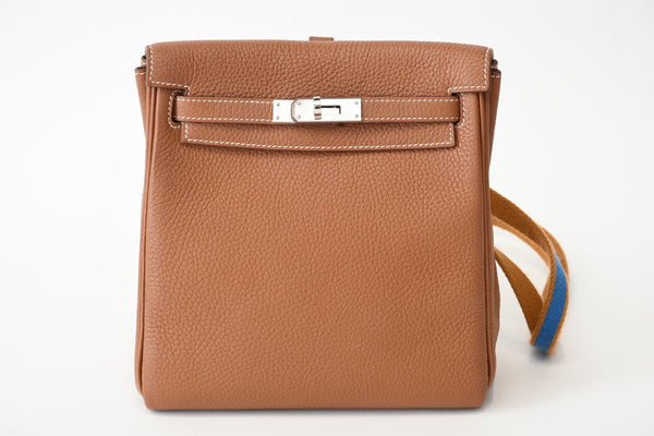 極美品 エルメス ケリーアドPM トゴ ゴールド シルバー金具 D刻印 リュックサック バッグ 4b013283