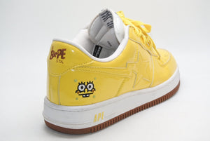 A BATHING APE × SPONGEBOB スポンジボブ アベイシングエイプ ベイプスタ イエロー 28.5cm 美品 中古 4b013346