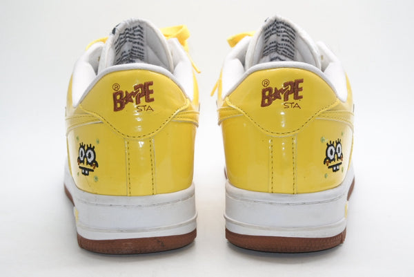 A BATHING APE × SPONGEBOB スポンジボブ アベイシングエイプ ベイプスタ イエロー 28.5cm 美品 中古 4b013346