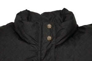 新品同様 CHROME HEARTS クロムハーツ STIFF V2 ダウンジャケット ダガージップ クロスボールボタン ブラック シルバー金具 サイズS 中古 4b013377