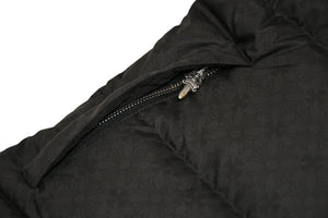 新品同様 CHROME HEARTS クロムハーツ STIFF V2 ダウンジャケット ダガージップ クロスボールボタン ブラック シルバー金具 サイズS 中古 4b013377