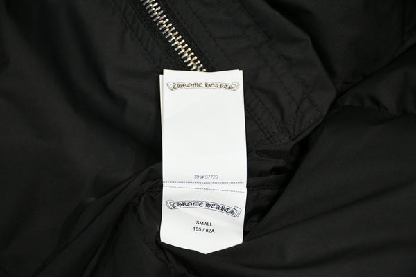 新品同様 CHROME HEARTS クロムハーツ STIFF V2 ダウンジャケット ダガージップ クロスボールボタン ブラック シルバー金具 サイズS 中古 4b013377