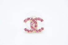 Load image into Gallery viewer, CHANEL シャネル ココマーク ピアス 重量約1.0g 17P刻印 カラーストーン GP ゴールド 片耳用 美品 中古 4b12973