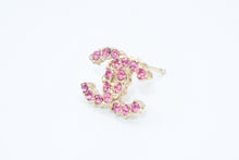 Load image into Gallery viewer, CHANEL シャネル ココマーク ピアス 重量約1.0g 17P刻印 カラーストーン GP ゴールド 片耳用 美品 中古 4b12973
