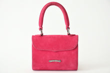 Load image into Gallery viewer, CHROME HEARTS クロムハーツ DOC ADAMS ドッグアダムス BS FLEUR BSフレア ハンドバッグ ヌバックレザー ピンク 美品 中古 4b013460