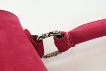 Load image into Gallery viewer, CHROME HEARTS クロムハーツ DOC ADAMS ドッグアダムス BS FLEUR BSフレア ハンドバッグ ヌバックレザー ピンク 美品 中古 4b013460