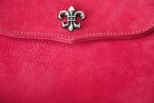 Load image into Gallery viewer, CHROME HEARTS クロムハーツ DOC ADAMS ドッグアダムス BS FLEUR BSフレア ハンドバッグ ヌバックレザー ピンク 美品 中古 4b013460