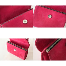 Load image into Gallery viewer, CHROME HEARTS クロムハーツ DOC ADAMS ドッグアダムス BS FLEUR BSフレア ハンドバッグ ヌバックレザー ピンク 美品 中古 4b013460