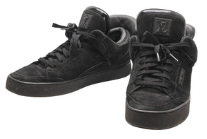 LOUIS VUITTON ルイヴィトン KANYEWEST カニエウェスト ドンズ 09AW レザー スニーカー ブラック 美品 中古 4b013347