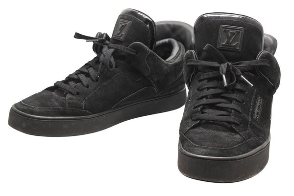 LOUIS VUITTON ルイヴィトン KANYEWEST カニエウェスト ドンズ 09AW レザー スニーカー ブラック 美品 中古 4b013347