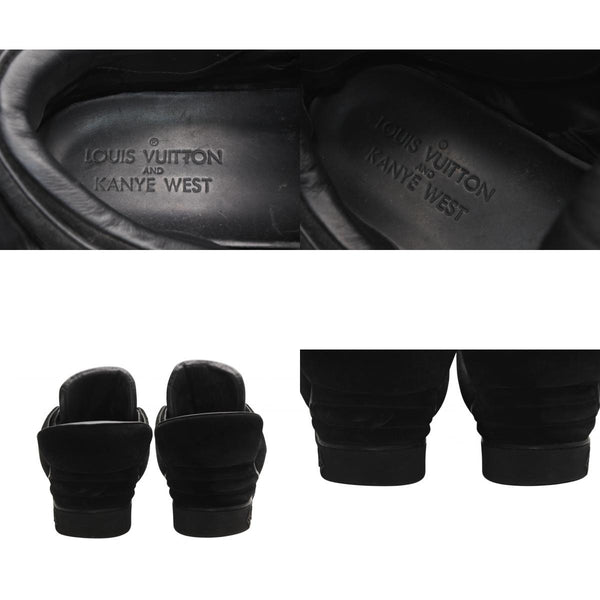 LOUIS VUITTON ルイヴィトン KANYEWEST カニエウェスト ドンズ 09AW レザー スニーカー ブラック 美品 中古 4b013347