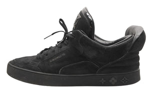 LOUIS VUITTON ルイヴィトン KANYEWEST カニエウェスト ドンズ 09AW レザー スニーカー ブラック 美品 中古 4b013347