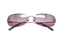 Load image into Gallery viewer, 極美品 CHANEL シャネル ハーフリム サングラス アイウェア 4099 c.124/7A サイズ55□16 130 ココマーク パープル 中古 4b013199