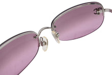 Load image into Gallery viewer, 極美品 CHANEL シャネル ハーフリム サングラス アイウェア 4099 c.124/7A サイズ55□16 130 ココマーク パープル 中古 4b013199