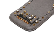 Load image into Gallery viewer, MIU MIU ミュウミュウ カードケース ボウディテール ゴールド シルバー グレイッシュ ベージュ レザー アクセサリー小物 美品 中古 4b011688