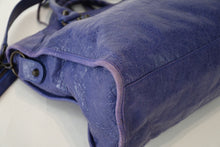 Load image into Gallery viewer, BALENCIAGA バレンシアガ ザシティ 2WAY ハンドバッグ 115748 レザー パープル ゴールド金具 美品 中古 4b013361