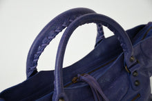 Load image into Gallery viewer, BALENCIAGA バレンシアガ ザシティ 2WAY ハンドバッグ 115748 レザー パープル ゴールド金具 美品 中古 4b013361