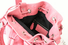 Load image into Gallery viewer, BALENCIAGA バレンシアガ ジャイアント ミニポンポン 2WAYハンドバッグ ピンク 285439 レザー シルバー金具 美品 中古 4b013416