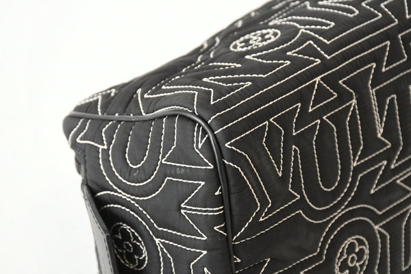 極美品 LOUIS VUITTON ルイヴィトン スノー カプセル コレクション ドップキット ナイロン ブラック M21435 ICチップ 中古 4b013178