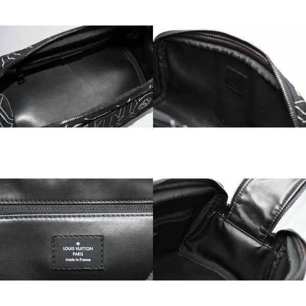 極美品 LOUIS VUITTON ルイヴィトン スノー カプセル コレクション ドップキット ナイロン ブラック M21435 ICチップ 中古 4b013178