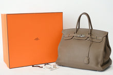Load image into Gallery viewer, 極美品 HERMES エルメス バーキン40 ハンドバッグ トゴ エトゥープ ◻︎L刻印 シルバー金具 中古 4b013423
